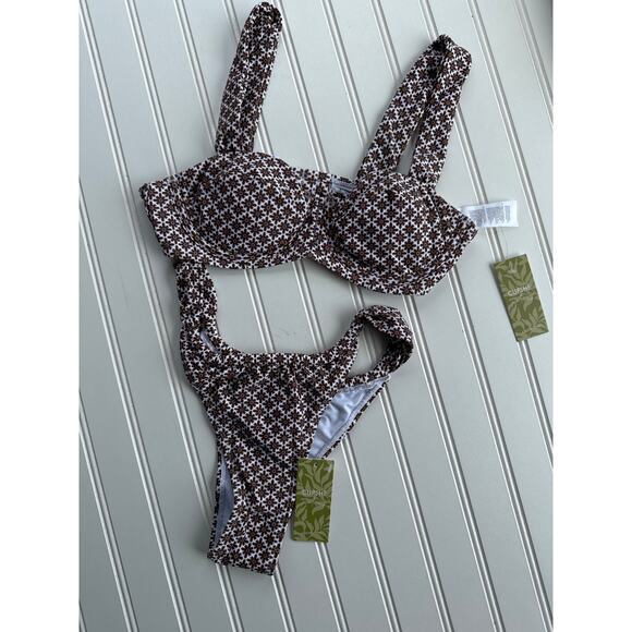 NWT Cupshe x JoJo Jackie Scoop Back One-Piece & Jagger Underwire Bikini Bundle S - Picture 9 of 11